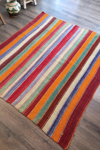 Alfombra étnica multicolor 180x161 cm