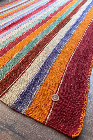Alfombra étnica multicolor 180x161 cm