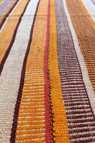 Alfombra étnica peruana naranja 154x150 cm