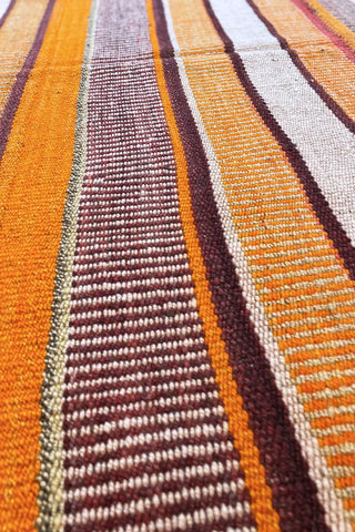 Alfombra étnica peruana naranja 154x150 cm