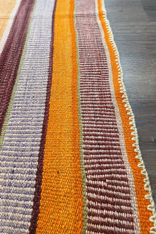 Alfombra étnica peruana naranja 154x150 cm