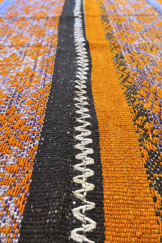 Alfombra étnica peruana multicolor 154x165 cm
