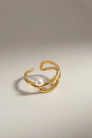 Anillo ajustable dorado Ariel