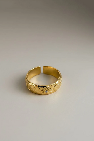 Anillo ajustable dorado Frida