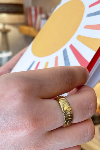 Anillo ajustable dorado Frida