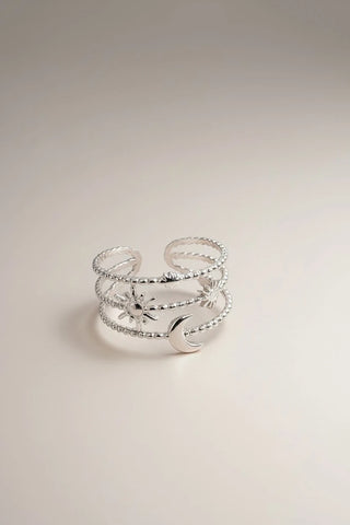 Anillo ajustable plateado Luz
