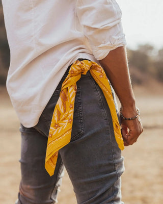 Bandana de algodón mostaza