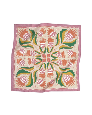 Bandana de algodón rosa palo