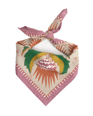 Bandana de algodón rosa palo