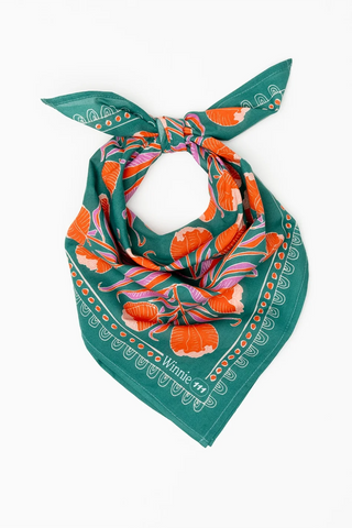 Bandana de algodón verde