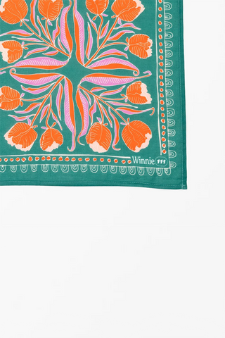 Bandana de algodón verde