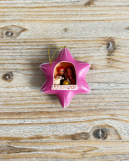 Belén Peruano Hecho a Mano Estrella Púrpura