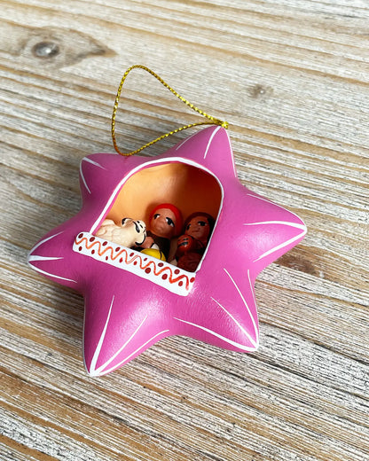 Belén Peruano Hecho a Mano Estrella Púrpura