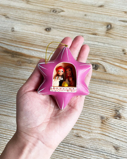 Belén Peruano Hecho a Mano Estrella Púrpura