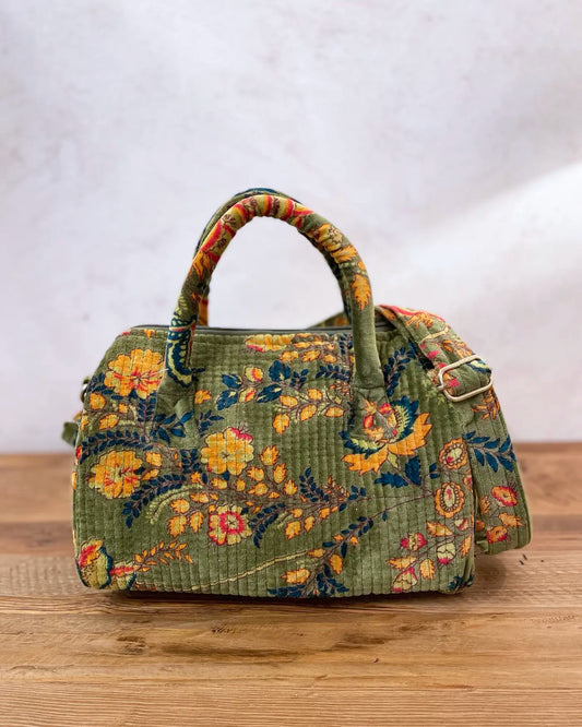 Bolso Flores India Verde