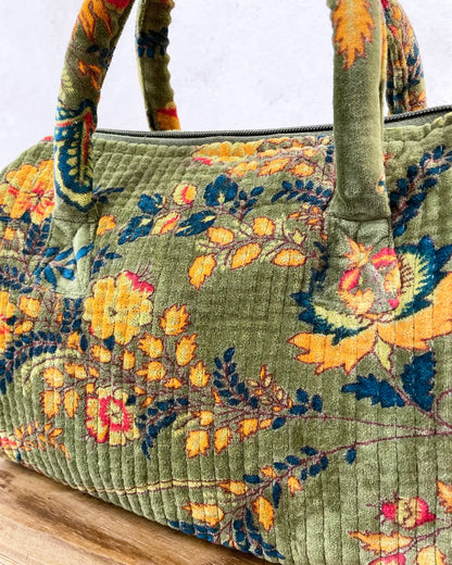 Bolso Flores India Verde