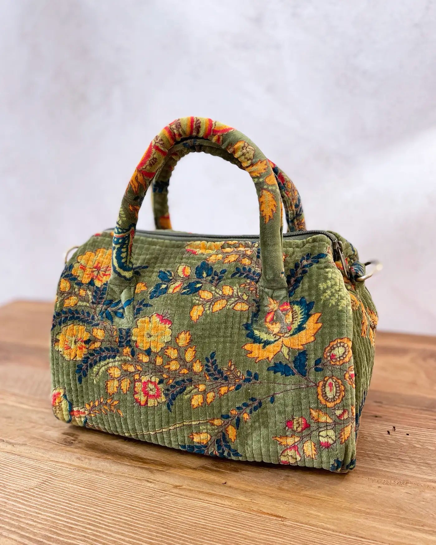 Bolso Flores India Verde