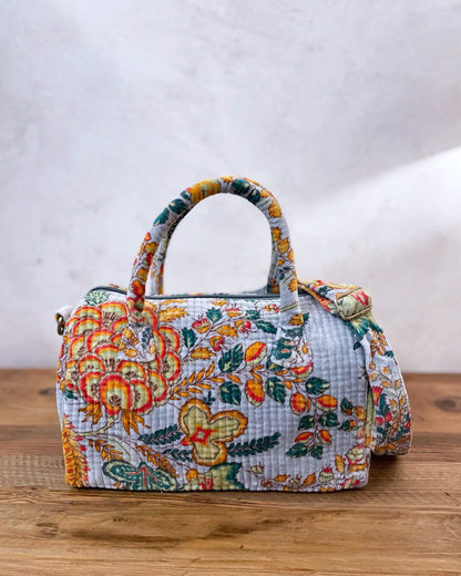 Bolso Flores India Gris