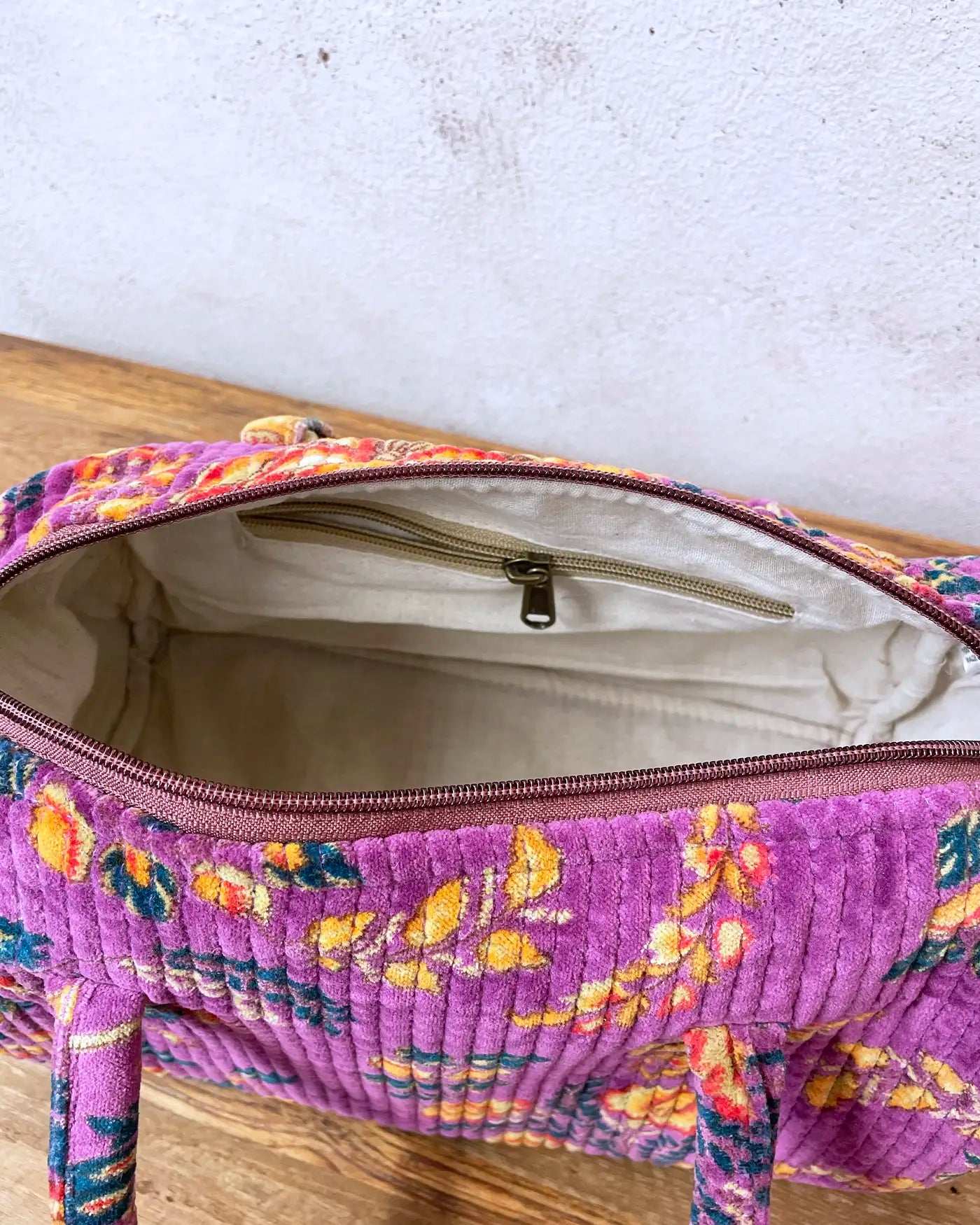 Bolso Flores India Morado