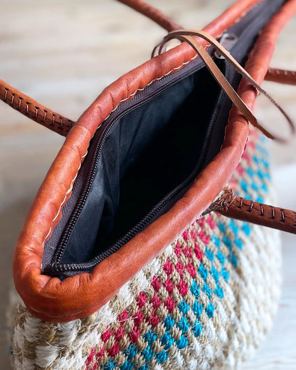 Bolso Hecho a Mano Kenia Rojo y Verde