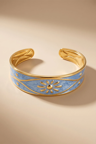 Brazalete dorado Elsa - Azul