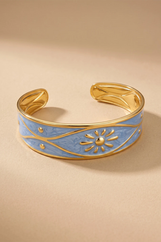 Brazalete dorado Elsa - Azul