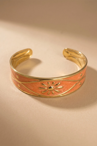 Brazalete dorado Elsa - Naranja