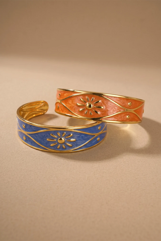 Brazalete dorado Elsa - Naranja