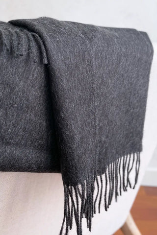 Bufanda de lana de alpaca - Gris oscuro