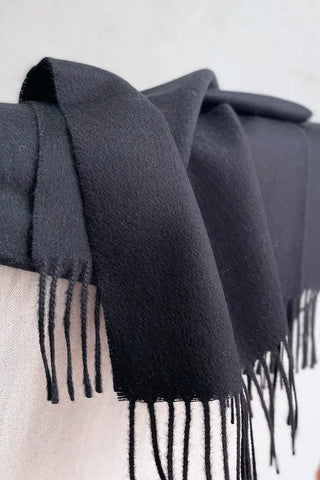 Bufanda de lana de alpaca - Negro