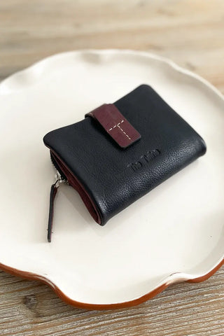 Cartera de piel Negra