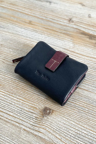 Cartera de piel Negra