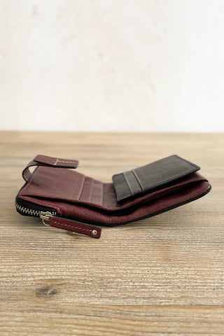 Cartera de piel Negra