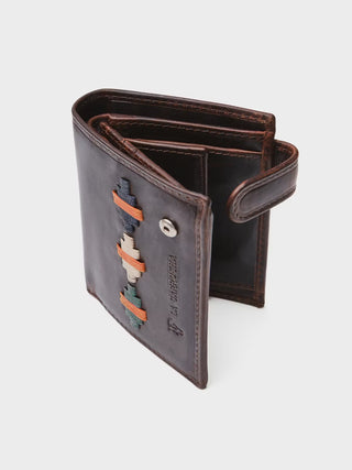 Cartera de piel étnica Caucel - Ámbar