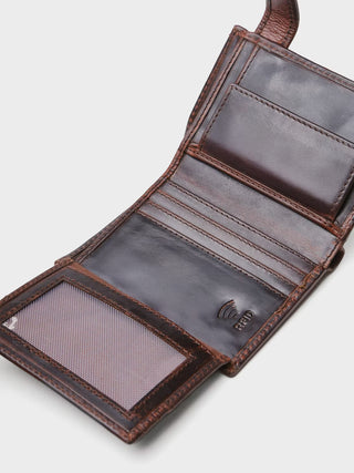 Cartera de piel étnica Caucel - Taupe