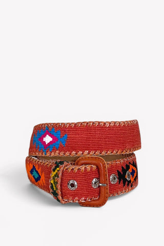 Cinturón étnico Terracota