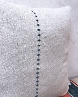 Navy Blue Cushion with Handcrafted Detail 50x50