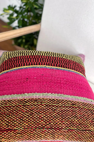 Cojín peruano étnico multicolor