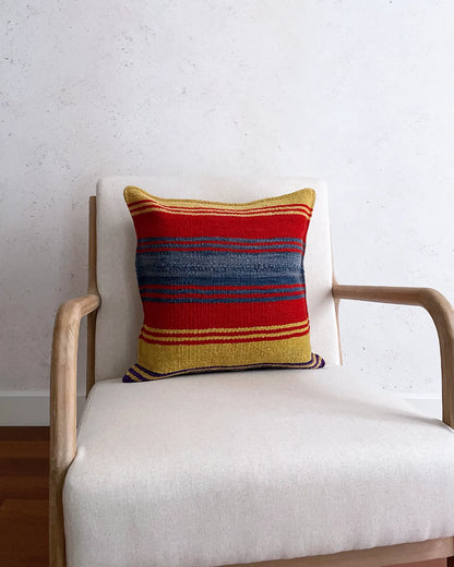 Cojín Étnico Peruano Azul y Rojo 50x50