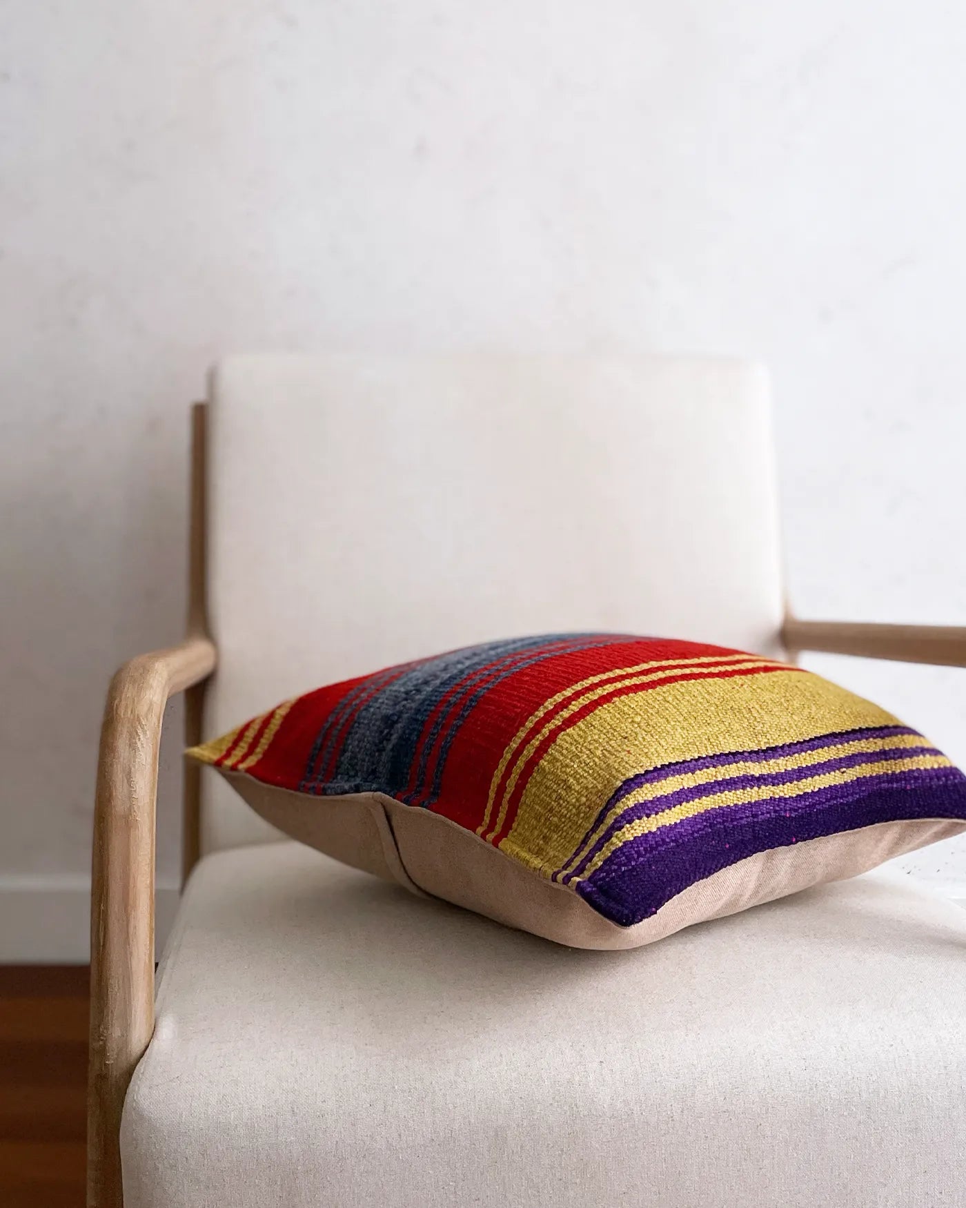 Cojín Étnico Peruano Azul y Rojo 50x50