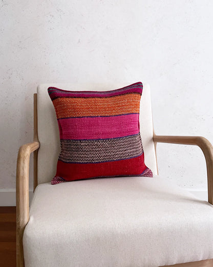 Cojín Étnico Peruano Rosa y Naranja 50x50