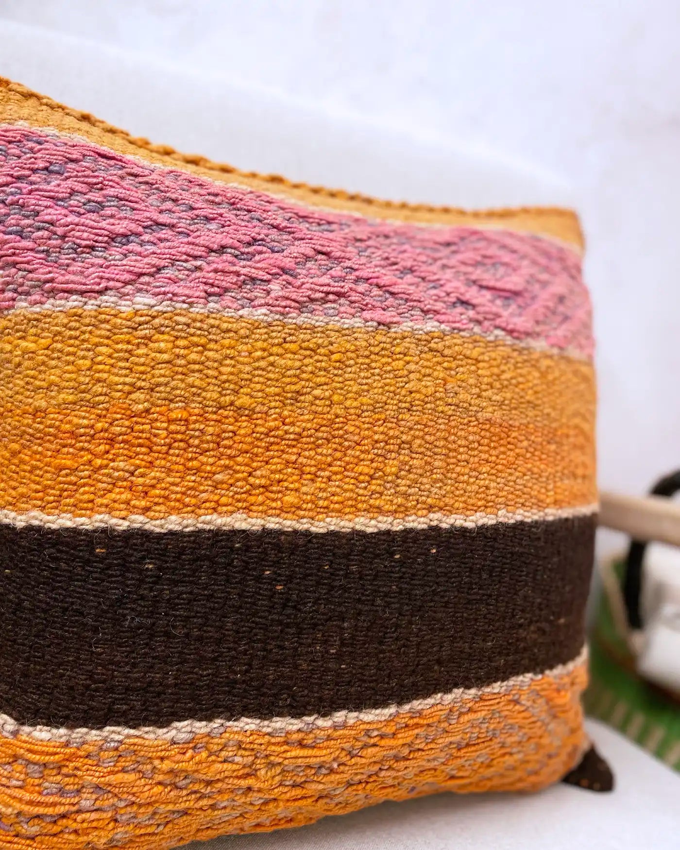 Peruvian Ethnic Orange and Brown Cushion 50x50