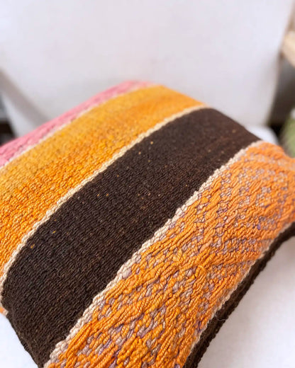 Peruvian Ethnic Orange and Brown Cushion 50x50