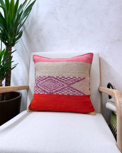 Peruvian Ethnic Pink and Purple Cushion 50x50