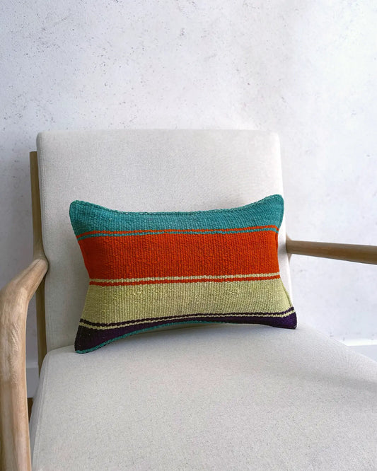 Cojín Étnico Peruano Naranja y Amarillo 30x50