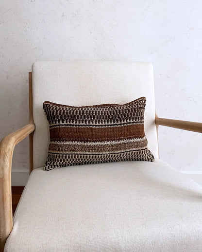 Cojín Étnico Peruano Marrón y Beige 30x50