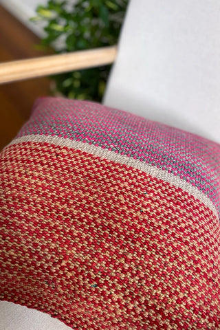 Pink and Red Ethnic Handmade Cushion 50x50