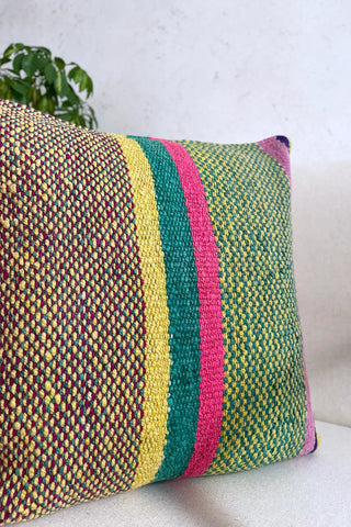 Cojín peruano étnico multicolor