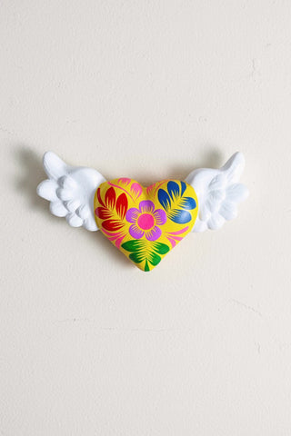 Corazón de cerámica peruano - Amarillo