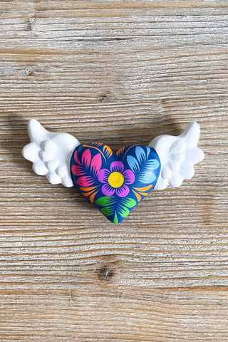 Corazón de cerámica peruano - Azul